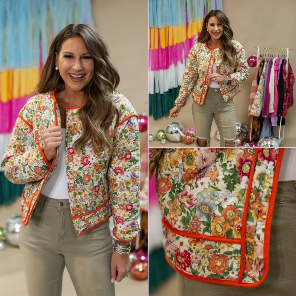 NEW En Merci Boutique Designer Quilted Jacket - Small